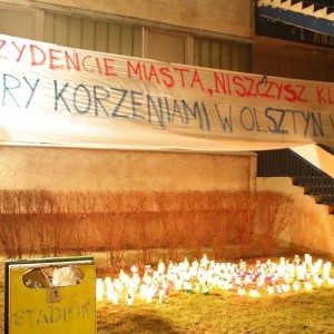Znicze pod stadionem
